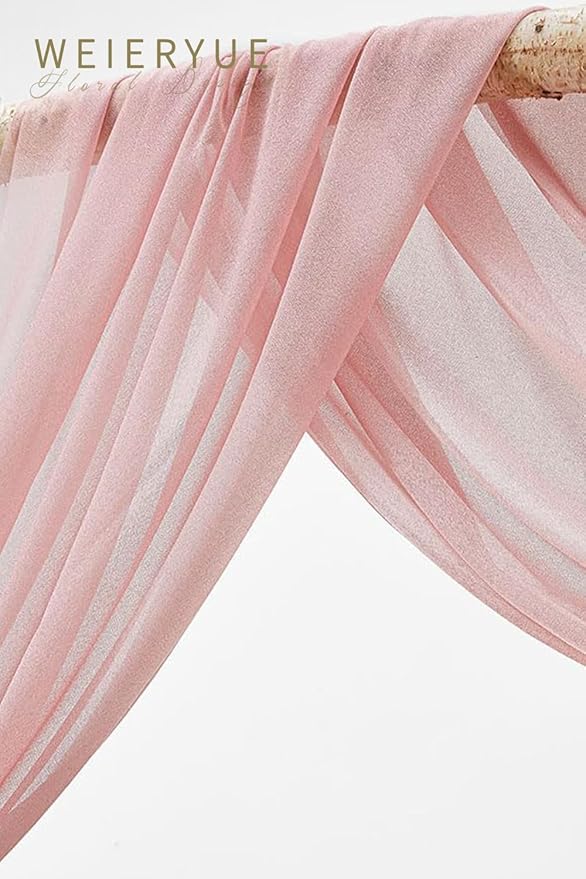 Artificial Wedding Arch Flowers Kit(Pack of 3),2Pcs Artificial Flower Arch Decor,1Pcs Sheer Drape for Wedding Ceremony Arbor for WeddingCeremony (Cream red)