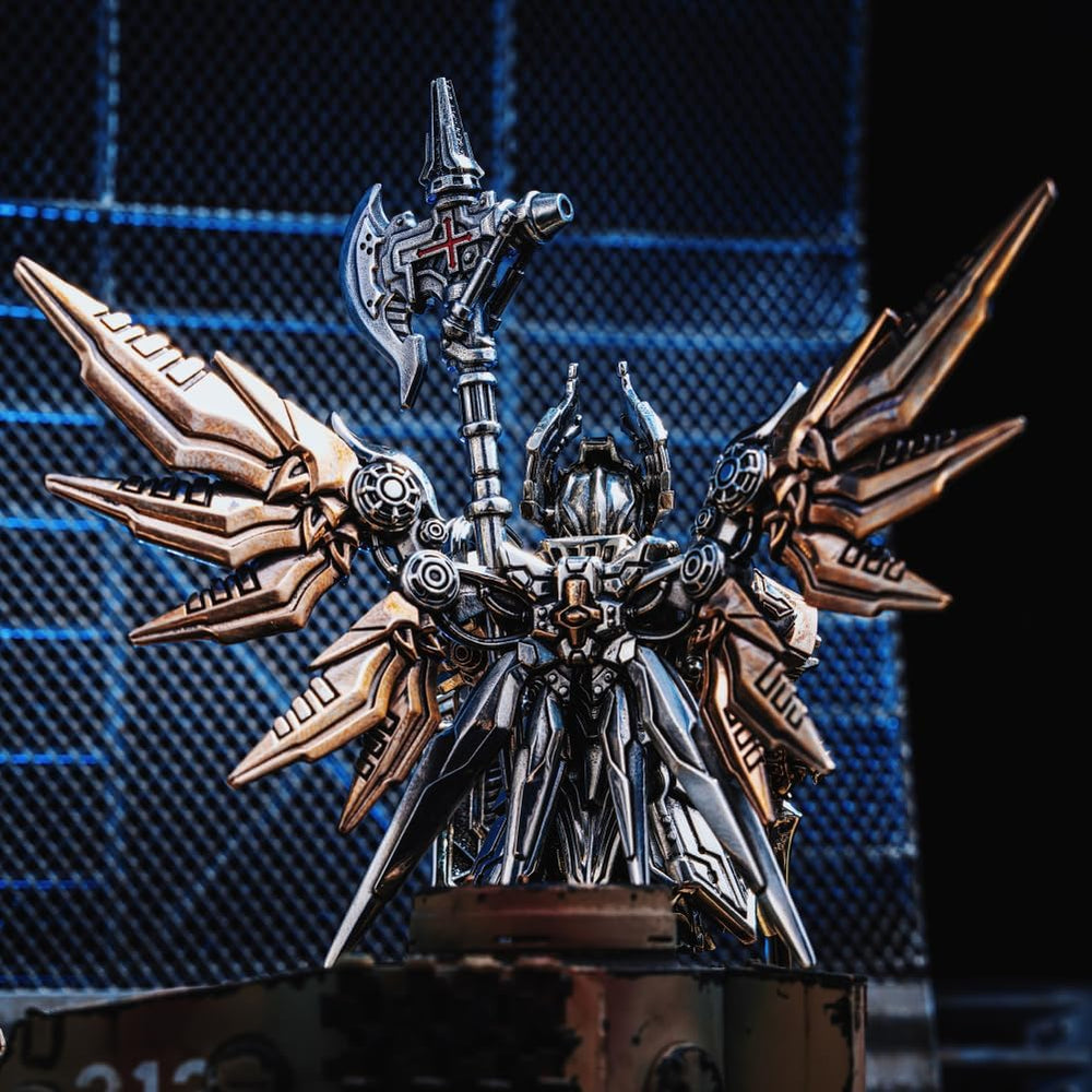 COPPERTIST.WU Mech Justicar Knight Figure Gothic Mecha Fantasy Statue Ornamen...