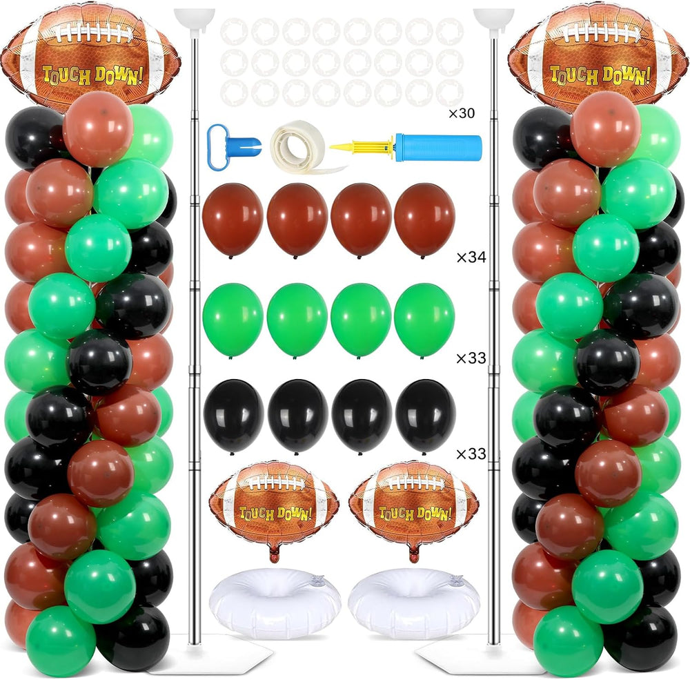 2 Sets Football Balloon Column Stand Kit Adjustable Football Balloon Decor