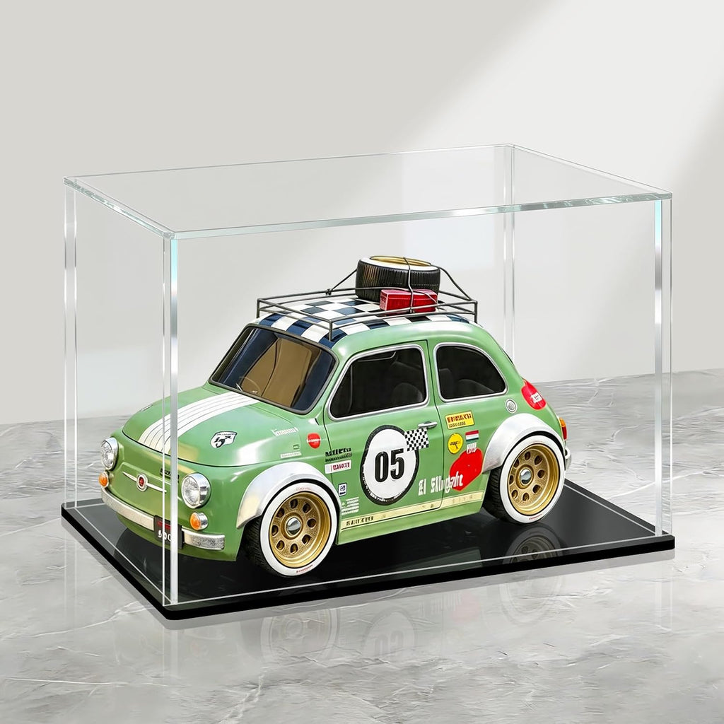 LANSCOERY Acrylic Display Case for Vehicle Models, 9.8x5.9x7.9 in
