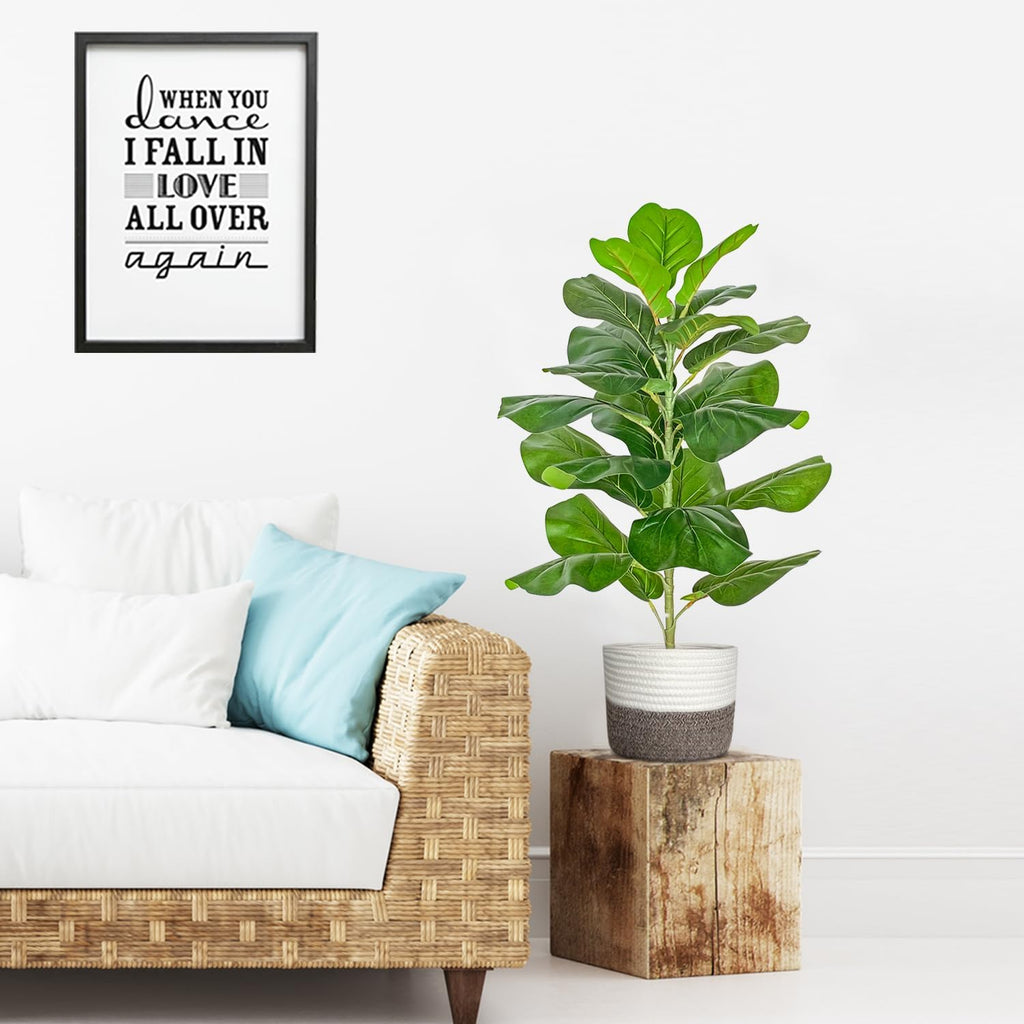artificial fiddle leaf fig tree/faux ficus lyrata for shown in use