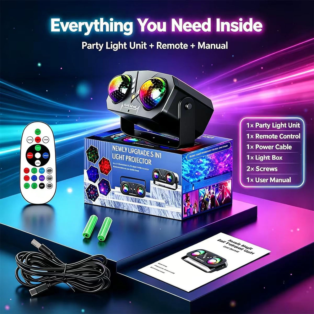 Updated Disco Ball Party Light with V-Shaped LED Beads