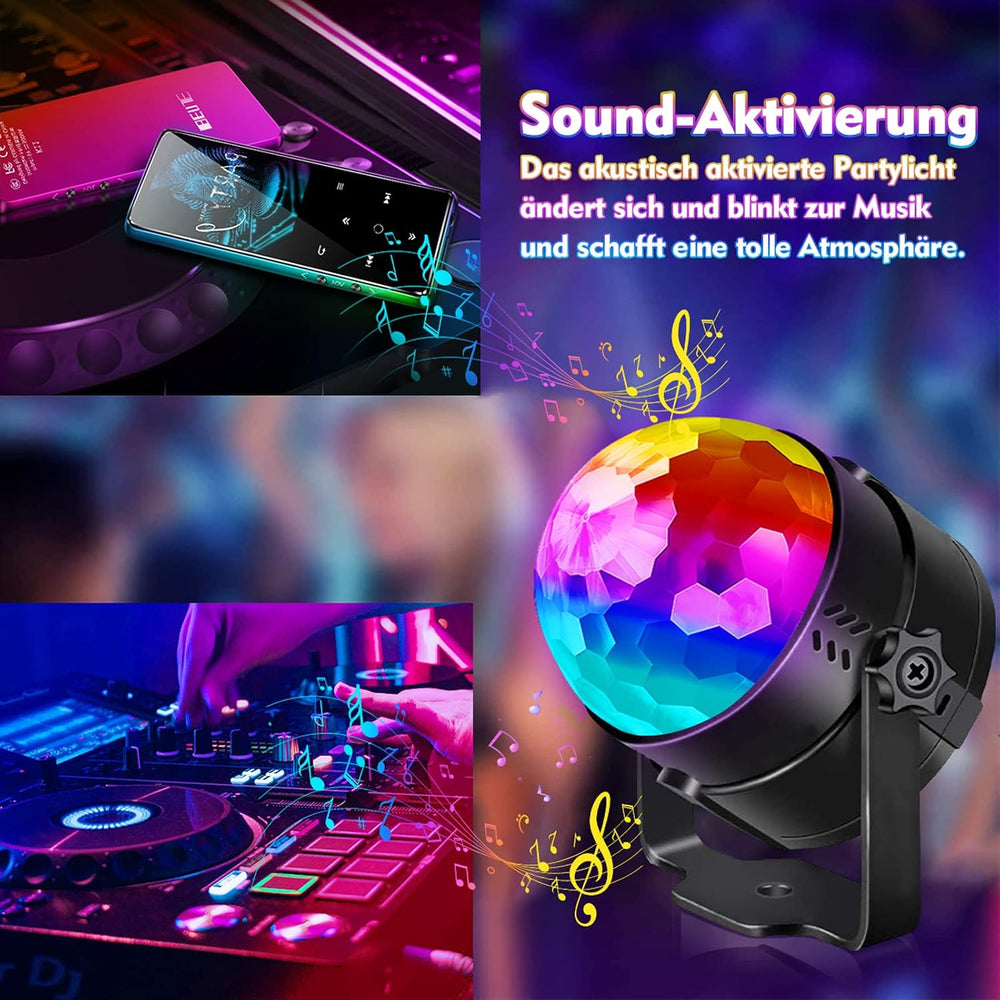 10PCS Disco Ball Party Light, Sound Activated Party Lights with Remote Contro...