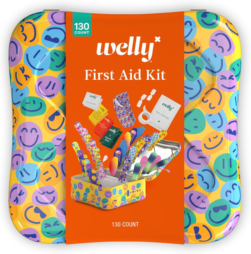Welly First Aid Kit | FSA Eligible | Adhesive Flexible Fabric and Waterproof ...