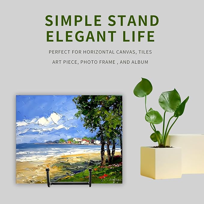 12 Pack 6"Plate Stands for Display,Metal Plate Holders Display Stands Can Be Used for Picture Stands,Book Stands for Display,Plate Display Stands,Easel,Photo Frame Stands,Plaque Stands,Desktop Stand.