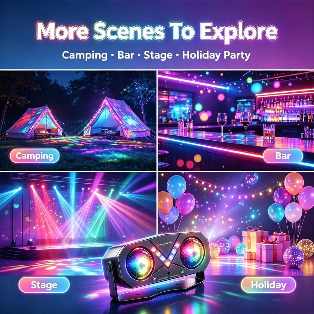 Updated Disco Ball Party Light with V-Shaped LED Beads