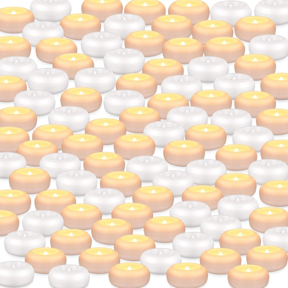 100 2-inch Floating Candles, Water Activated Flameless Tea Light