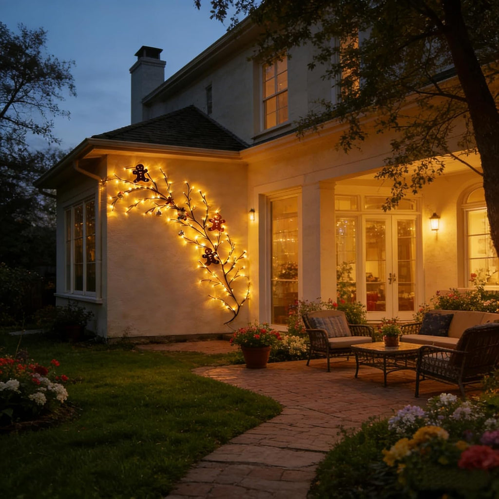Solar Outdoor Willow Vine Light, 5.9ft 96LED Warm White Tree Branch Lights