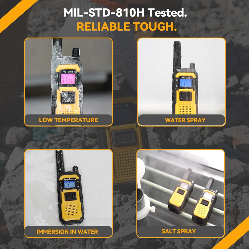 Retevis RB48 FRS Walkie Talkies Long Range,Mil-Standards 810H Two Way Radio