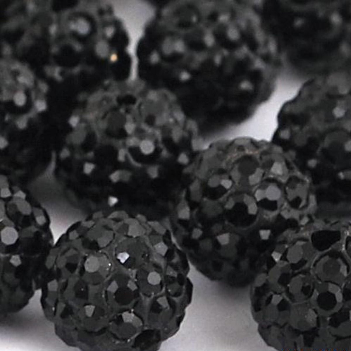rubyca pave czech crystal disco ball clay beads shown in use