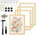 ZYNERY 16"×20" Stretcher Bars for Needlework 3 Sets,DIY Assemble Wooden Sturdy Stretcher Frames for Canvas Oil Diamond Paintings,Needlepoint Embroidery Cross Stitch Art Craft Supplies
