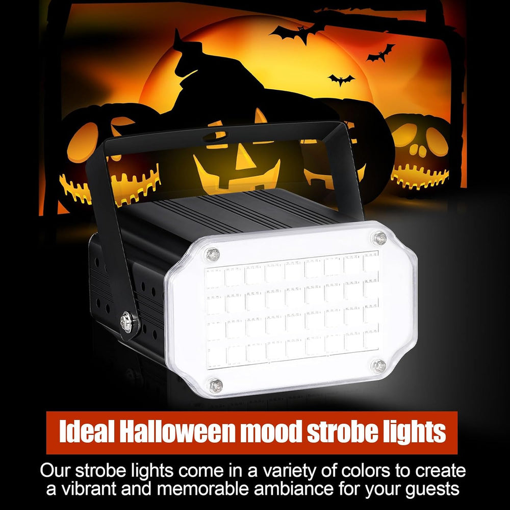 4 Pcs Halloween Strobe Light for Parties LED Strobe Light Sound Activated and...