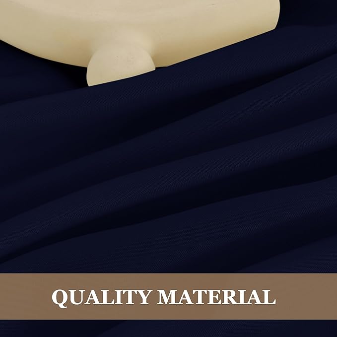 Fitable 6 Pack Square Tablecloths - 70 x 70 Inches - Stain Resistant and Reusable Table Clothes, Navy Polyester Fabric Table Covers for Dining, Card Tables, Coffee Tables