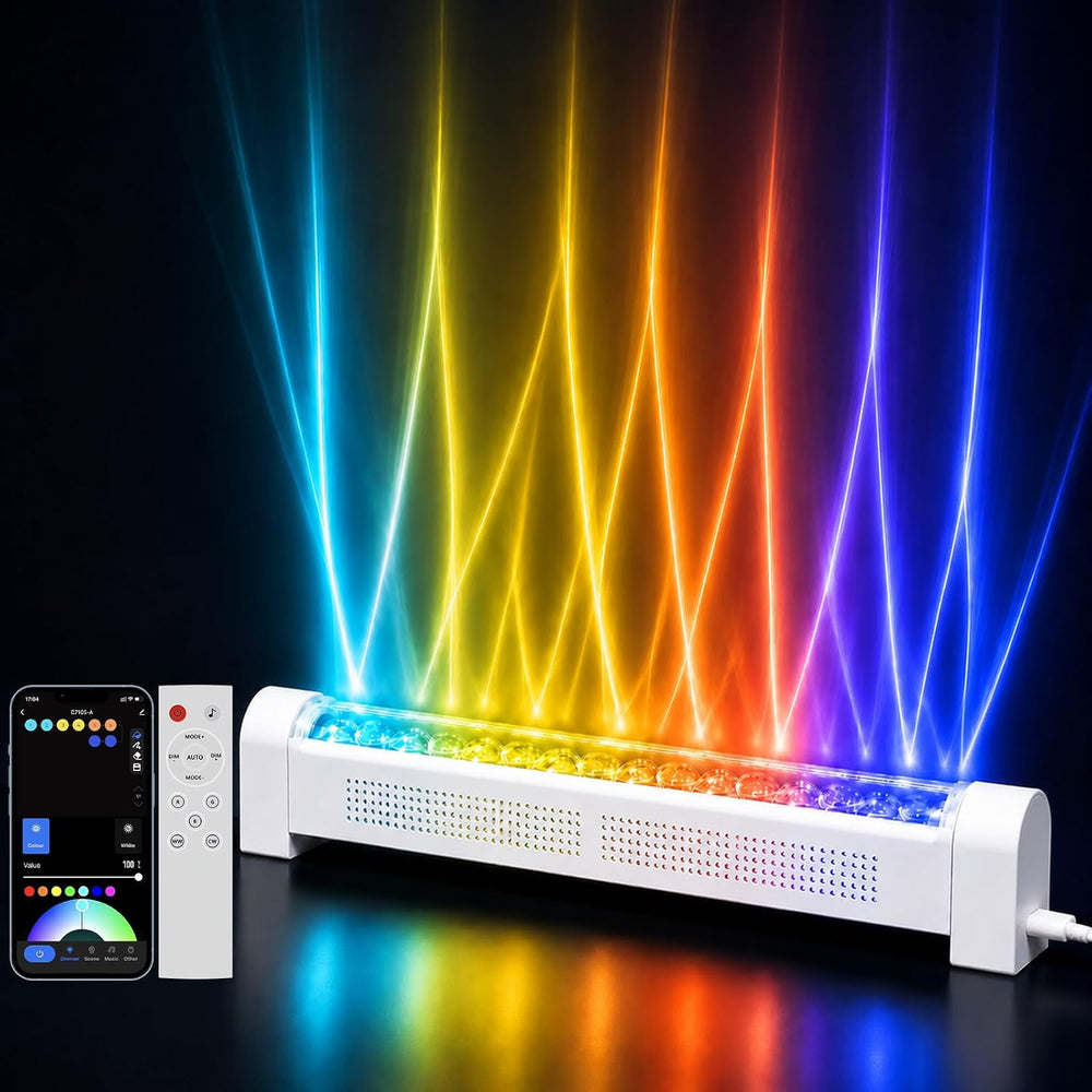 RGBCW Ocean Wave Lights for Room, 15.6 Inch Color Changing Wall Lamp
