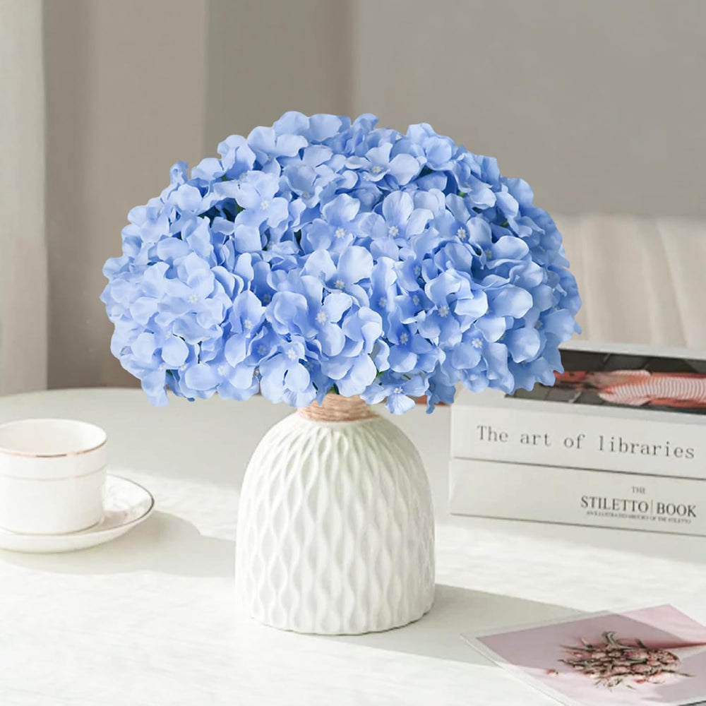 100 Pcs Faux Blue Hydrangea Artificial Flowers Bulk Fake Flowers