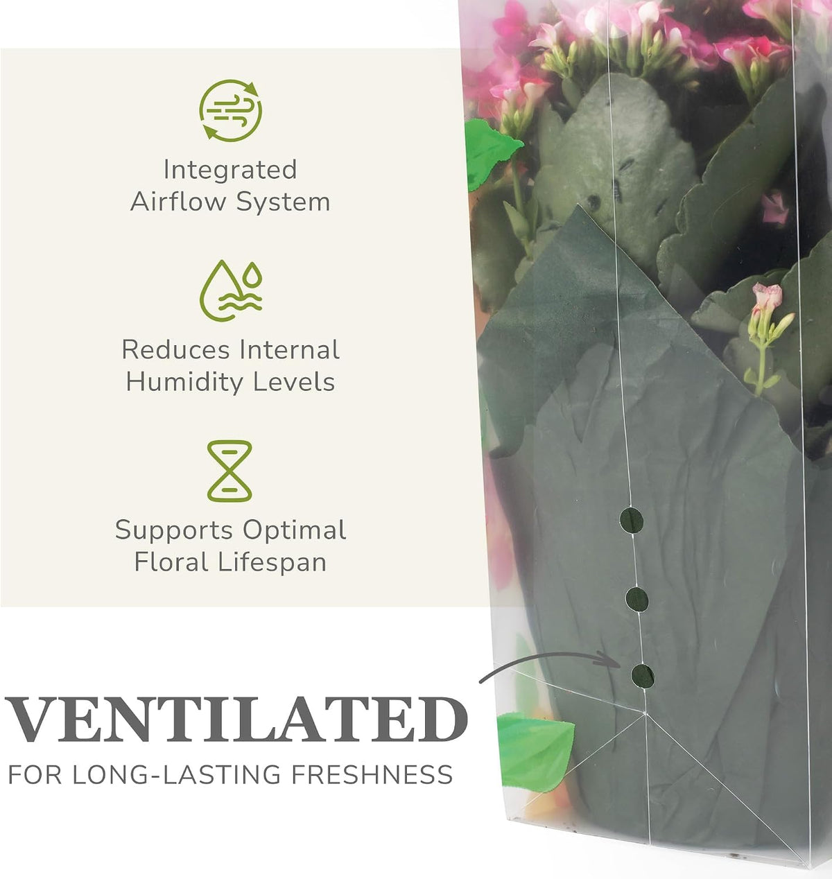 14 reusable floral vase bag for bouquets, package contents