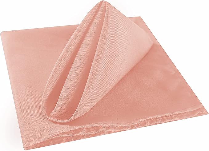 Cloth Napkins 20x20 inch Washable Polyester Dinner Napkins Soft Table Napkins for Wedding Party Dining Banquet(Dusty Pink,100PCS)