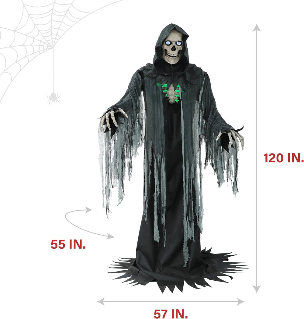 Haunted Hill Farm 10-Ft Motion-Activated Towering Reaper Animatronic