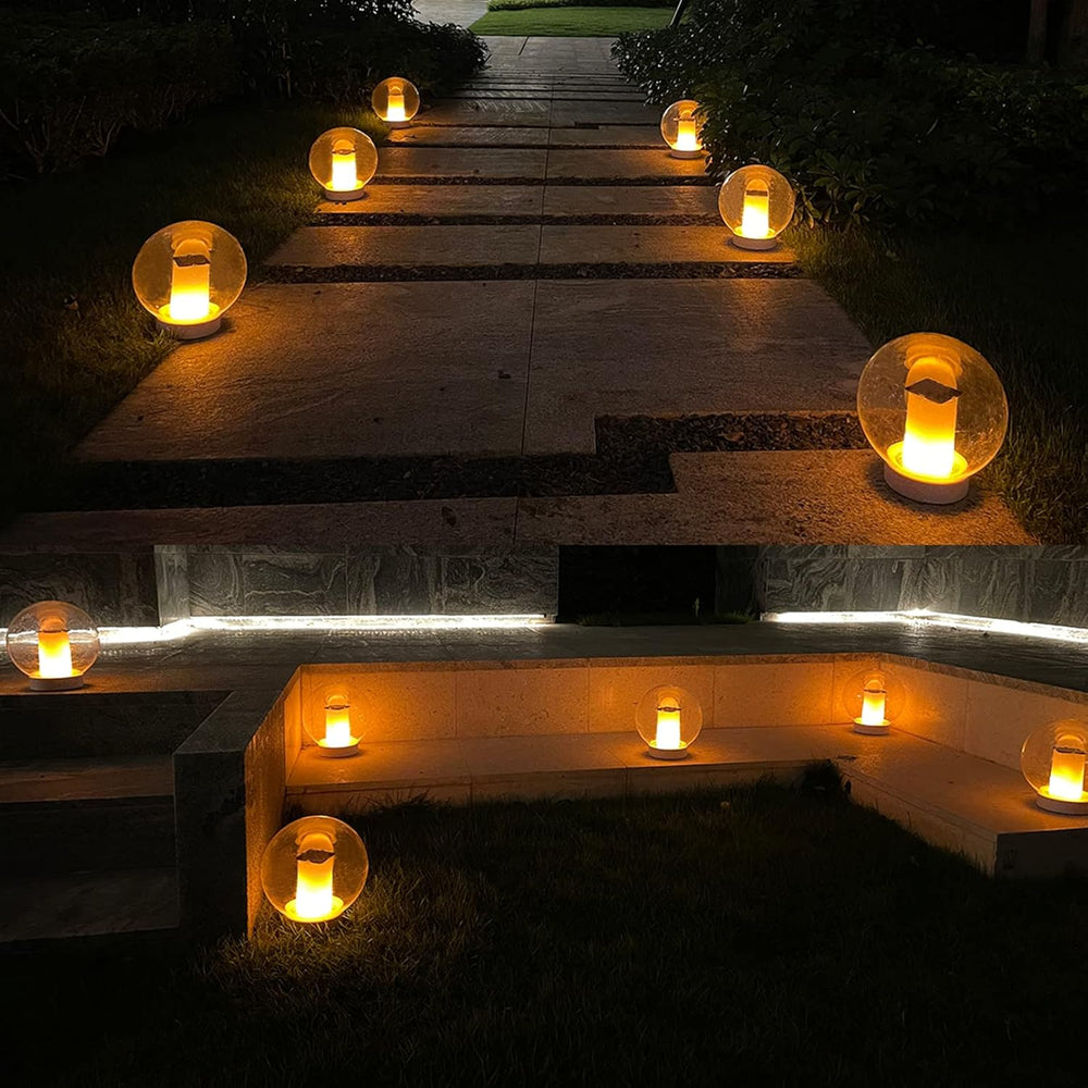 Floating Pool Lights, Solar Flickering Flame Pool Lights (2pcs)