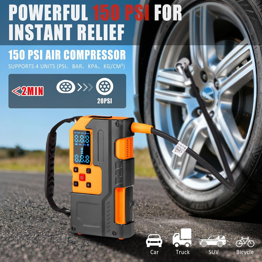 Car Roadside Emergency Kit, Jump Starter with Air Compressor, First Aid Kit, ...