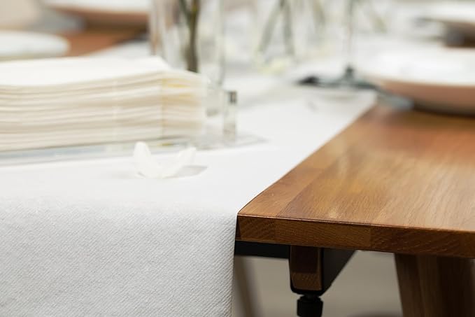AH American Homestead Paper Dining Table Runner for Party 78 ft = 20 Perforated Table Runners 16” x 48”- Strong, Absorbent, Disposable Linen-Like Table Cover Roll (Mustard Gold)