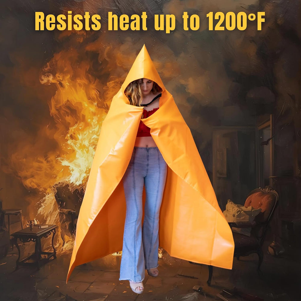 Fire Cloak - 1500F CE Certified Emergency Fire Blanket for Home & Kitchen