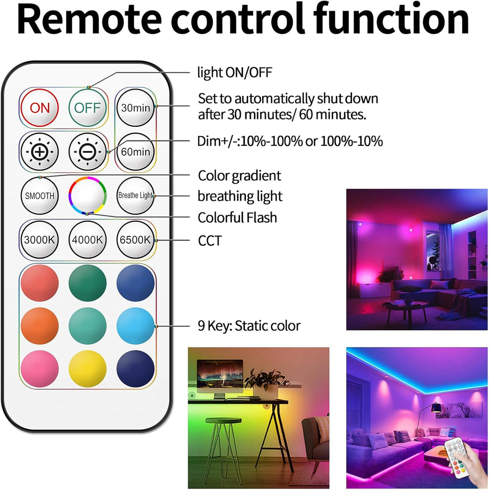 Rechargeable Puck Lights with Remote Control, 12 Color Changing Under Cabinet...