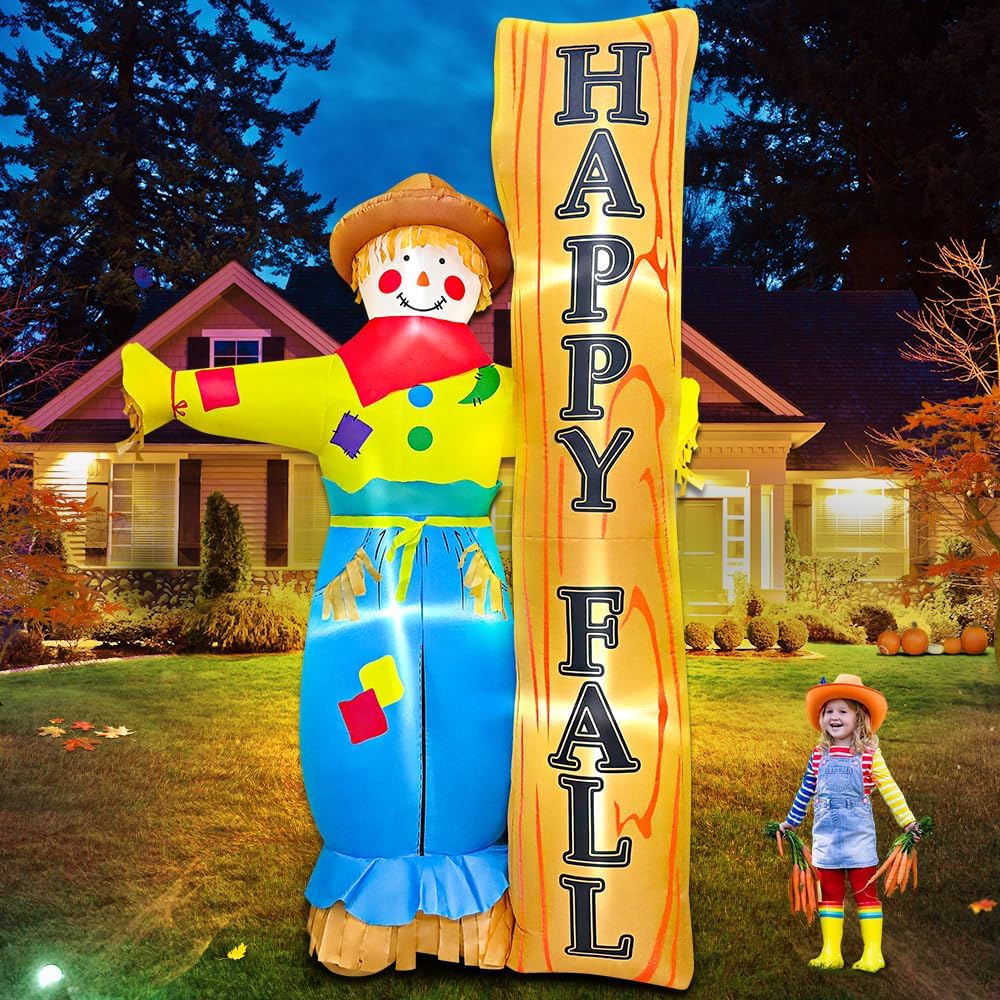 7ft thanksgiving inflatable scarecrow decorations inflatables outdoor with, package contents