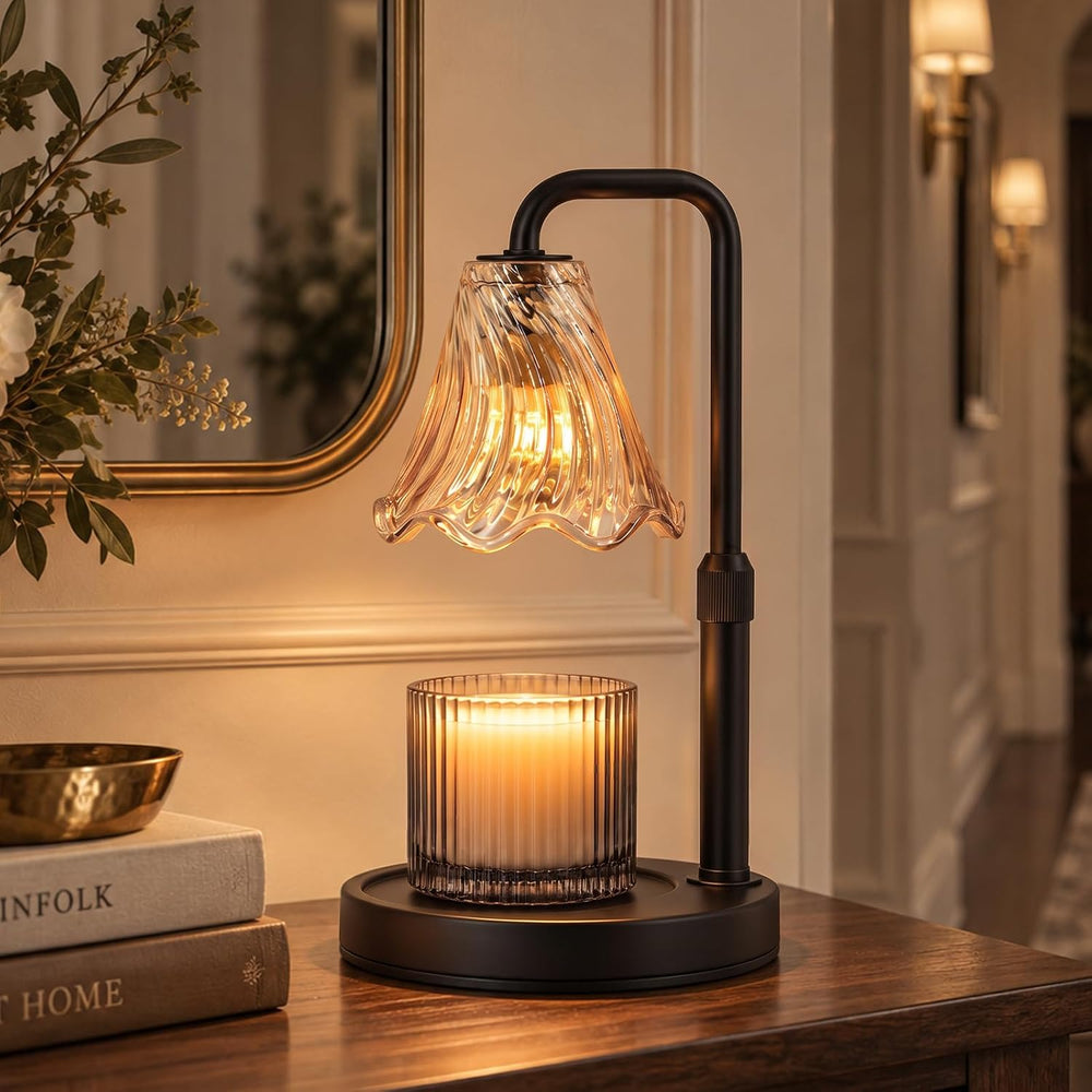 Candle Warmer Lamp with Timer Dimmer, Height Adjustable with 2 Bulbs