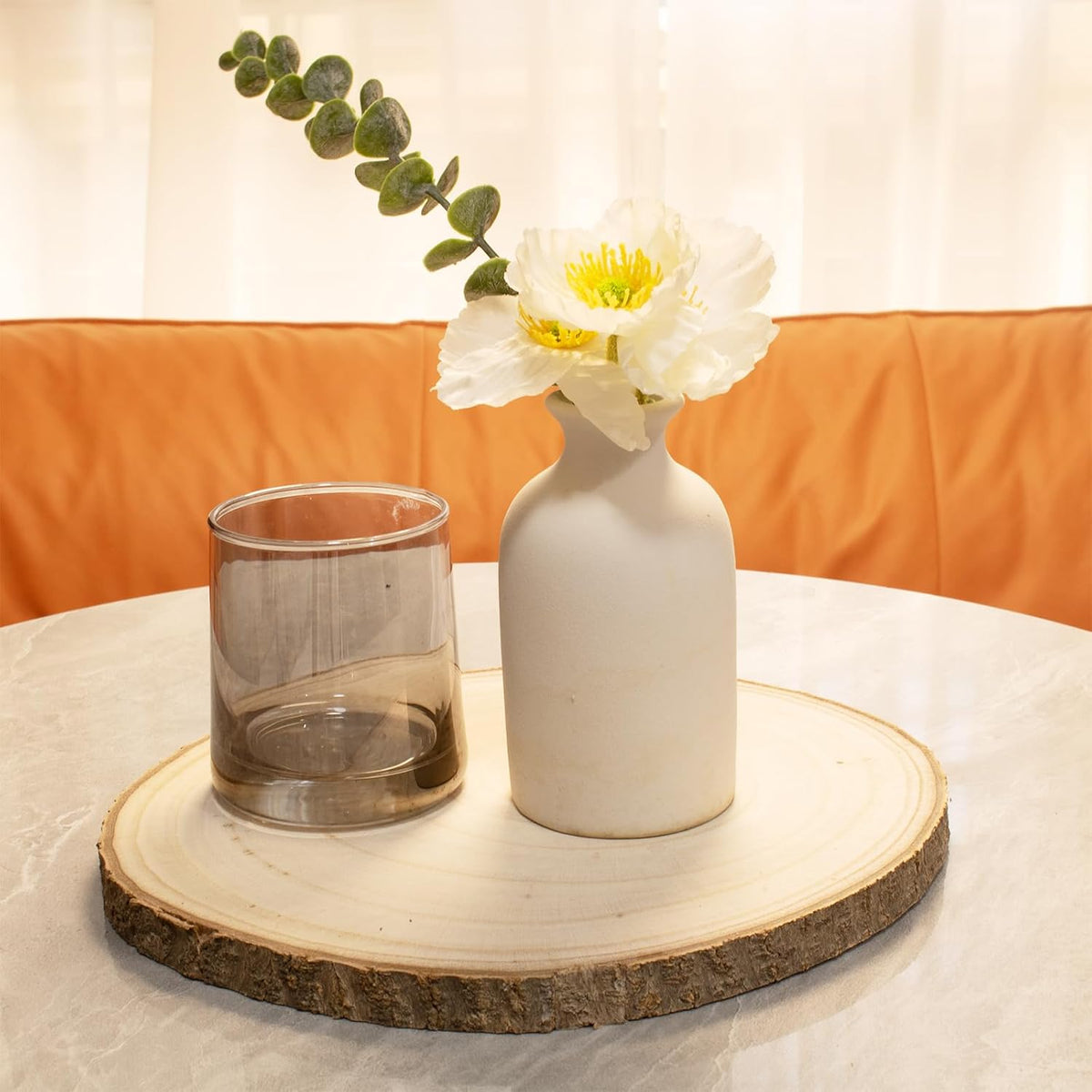 large unfinished wood slices for centerpieces 10 pcs shown in use
