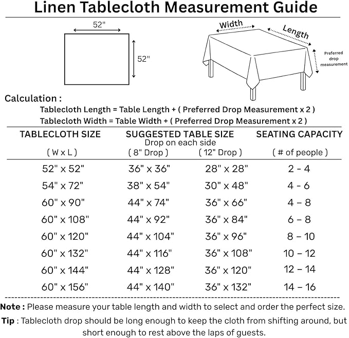 Solino Home Pink Linen Tablecloth 52 x 52 Inch - 100% Pure Linen Square Table Throw - Classic Hemstitch, Machine Washable Table Cloth for Halloween