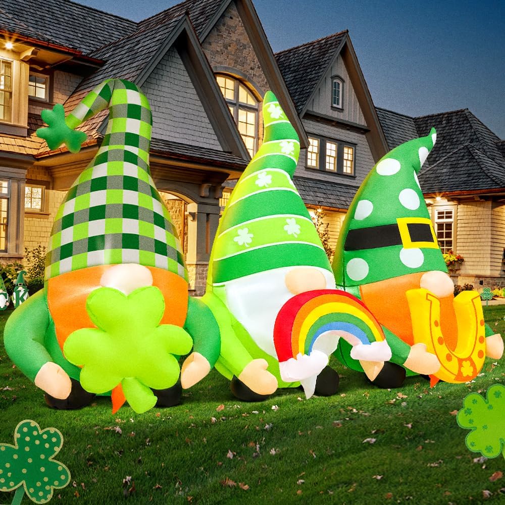 kooy 6ft st patricks day inflatables outdoor decorations, side view