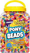 JOICEE 8000Pcs Pony Beads Bulk for Bracelets Kandi Beads Jewelry Making