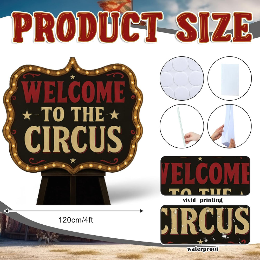Roowest 4 Feet Welcome to The Circus Stand up Cardboard Cutout