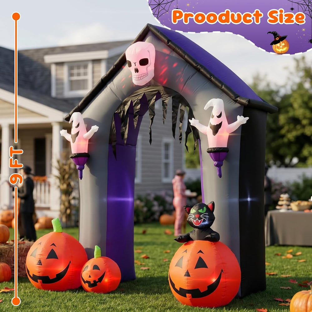 9FT Large-Size Pumpkin Arch Inflatable Decoration