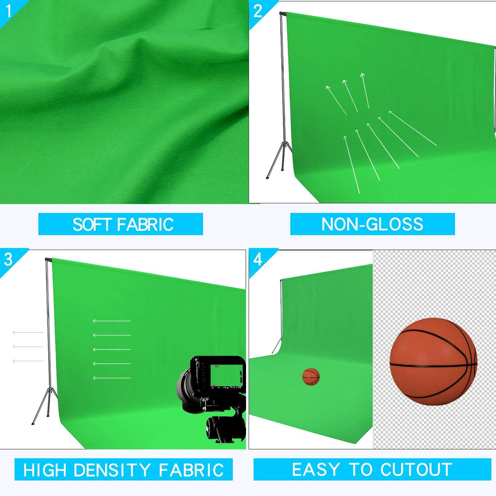 ISSUNTEX 10X16 ft Background Muslin Backdrop, Photo Studio, Collapsible High ...
