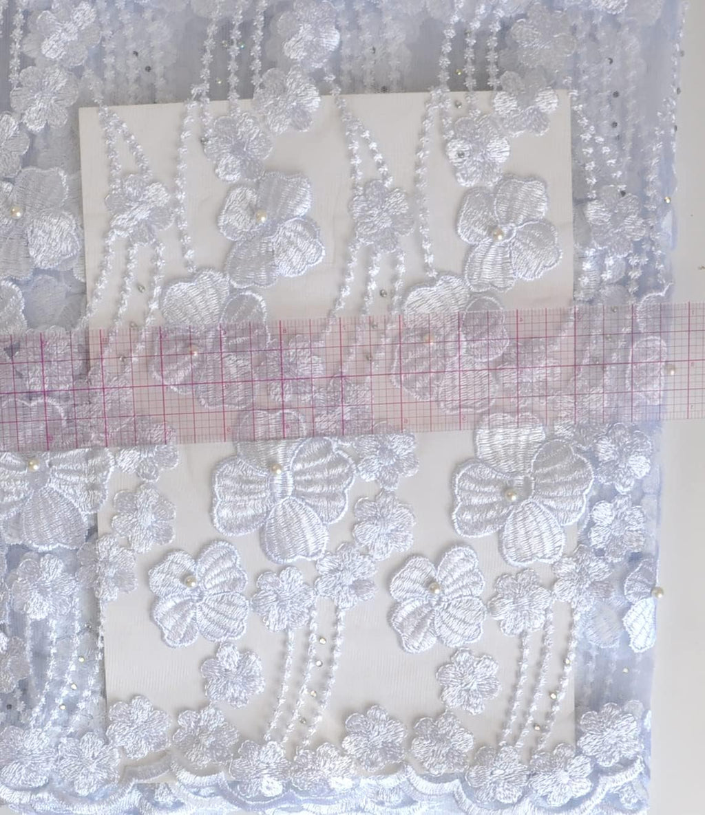 african lace fabric 5 yards beading rhinestones for shown in use