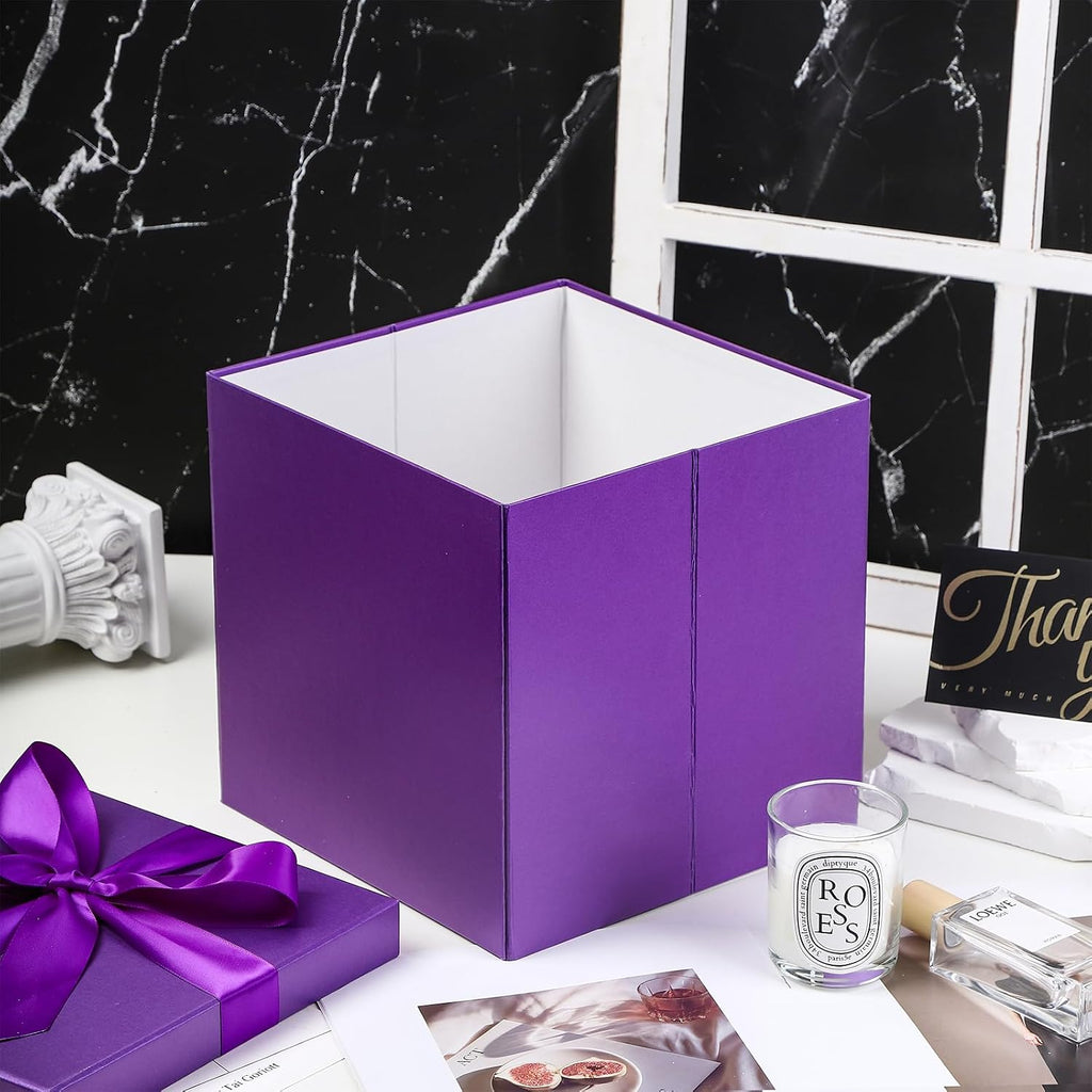 ruspepa medium birthday gift box with lids, ribbon, close-up detail