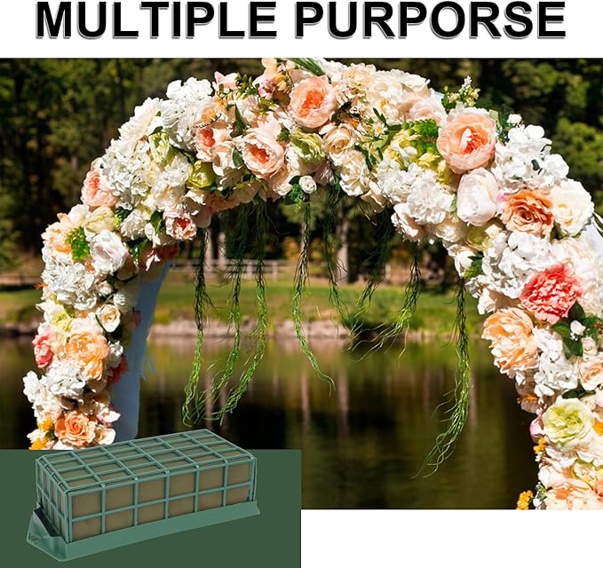 6 Pack Floral Foam Cage, Premium Floral Cage Foam Box for Fresh and Artificial Flowers – Perfect for Wedding, Home and Garden Decorations(11.8 x 4.7 x 3.15 inch)