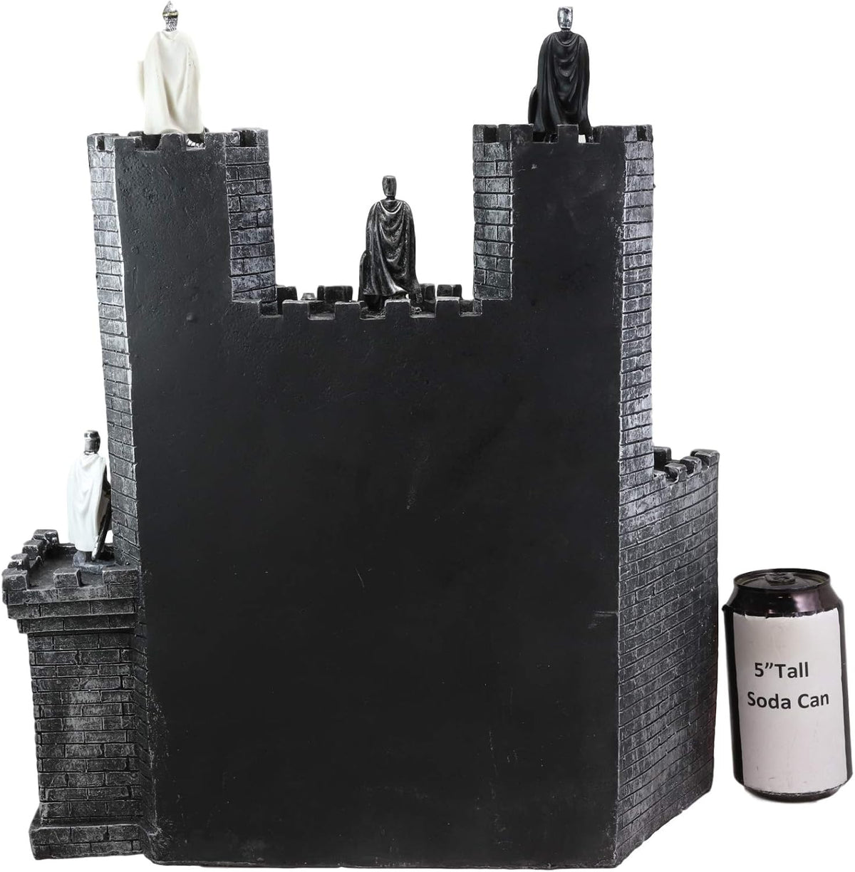 ebros gift medieval grand royal burgundy stonewall castle, side view
