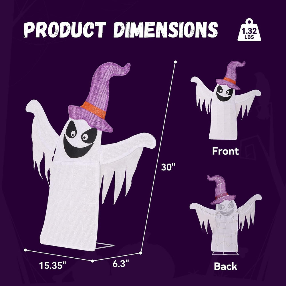 30" H Large Lighted SwingingGhost Halloween for Indoor Outdoor Decorations