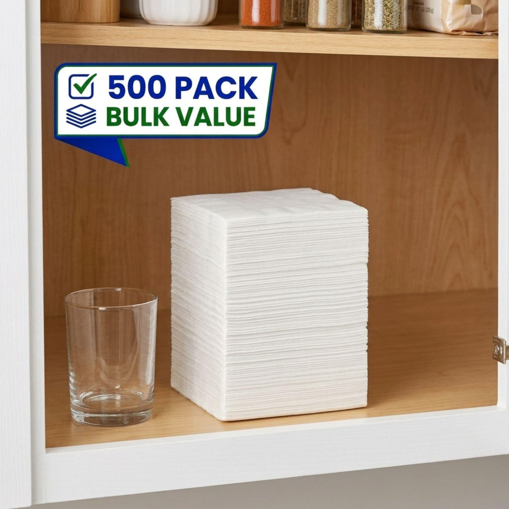 Bulk Cocktail Napkins, White Beverage Napkin Paper, Bar, Wedding