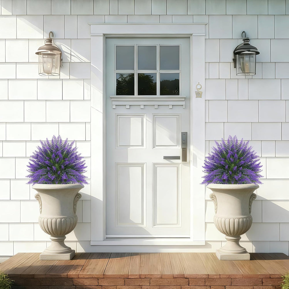 Artificial 2 Pack Lavender UV Resistant Topiary Ball for Outdoor