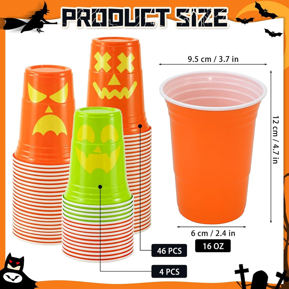 50 Pcs Halloween Pumpkin Punch Game Set, DIY Prizes Fall Party Supplies
