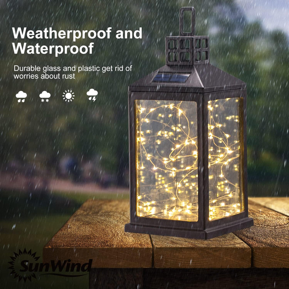 Solar Lantern Lights Outdoor SUNWIND Waterproof Solar Table Lamp Hanging Ligh...