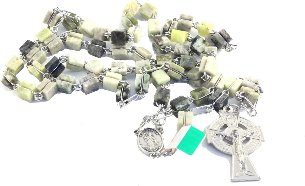 Irish Connemara Marble Rosary Prayer Beads Handcrafted