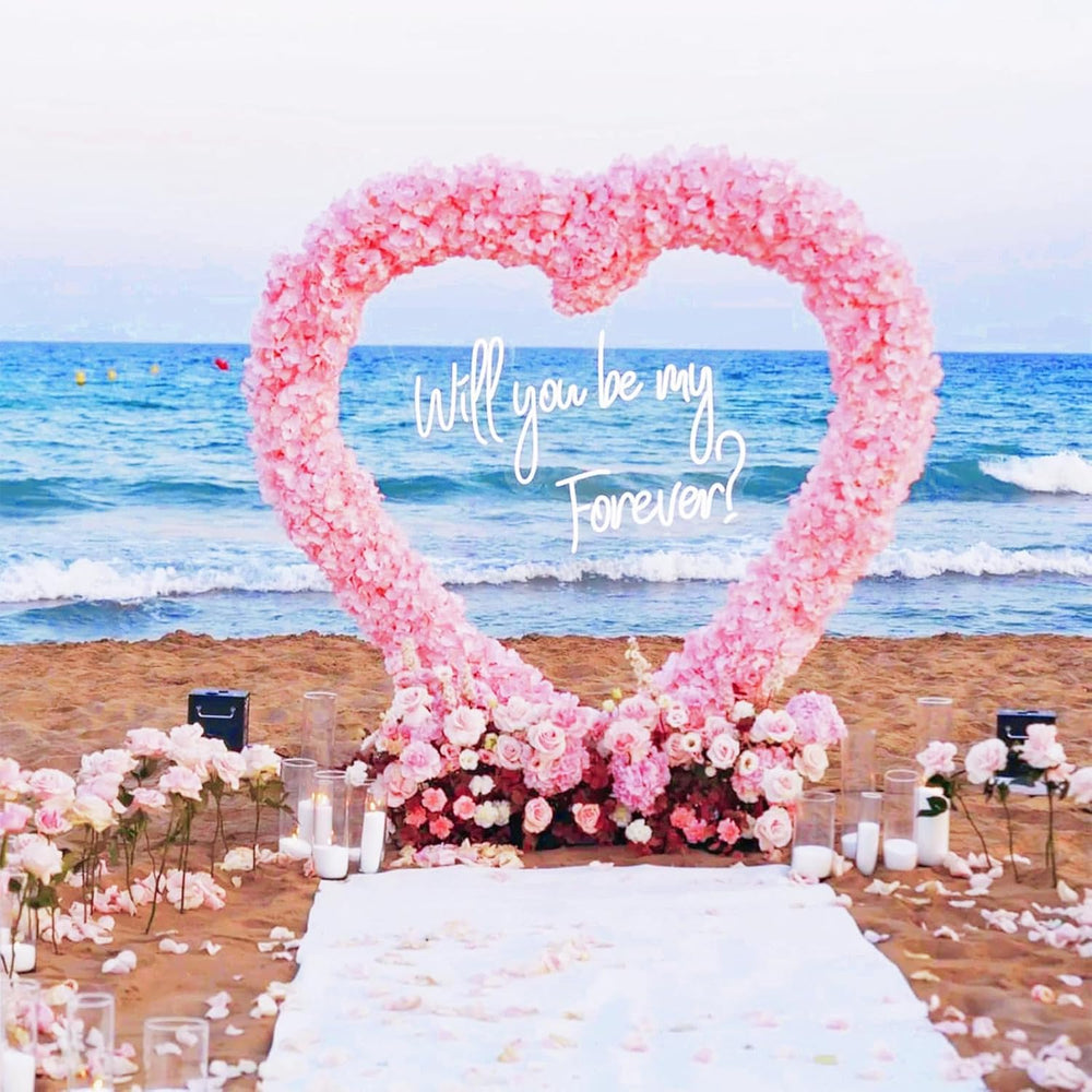 Heart Shaped Metal Balloon Arch Kit,6.6ft Wedding Heart Arch Backdrop Stand,w...