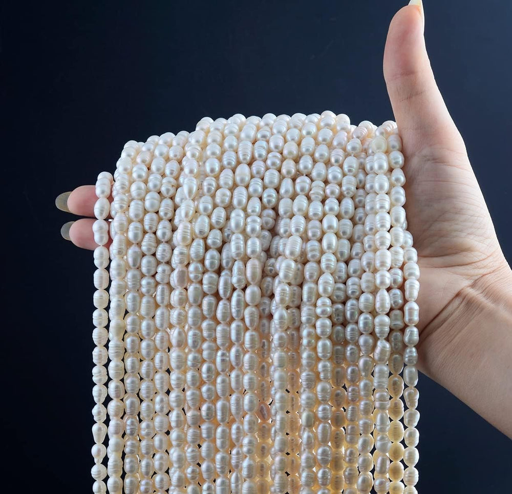 Pearls Beads for Jewelry Making 100pcs 8-9mm Natural Genuine Real Freshwater ...