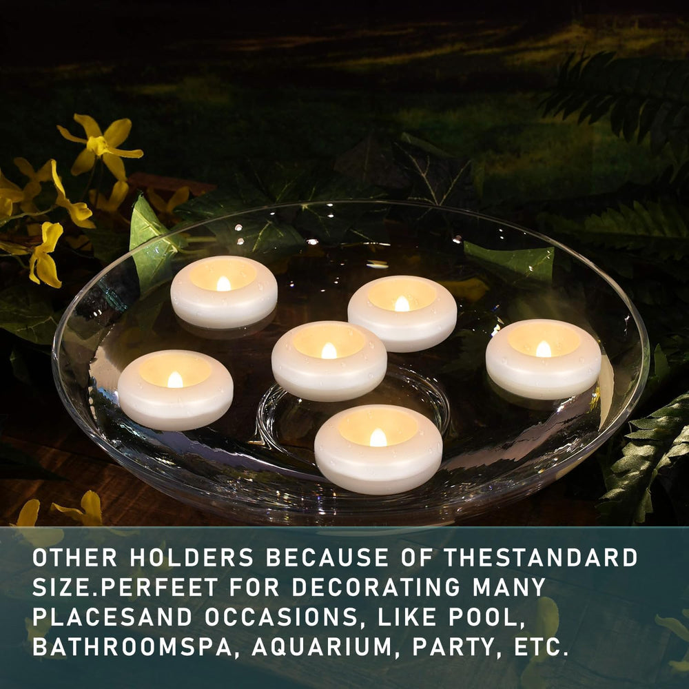 Flameless LED Floating Candles, 48 Pack 3" Waterproof Water Activated Ca...
