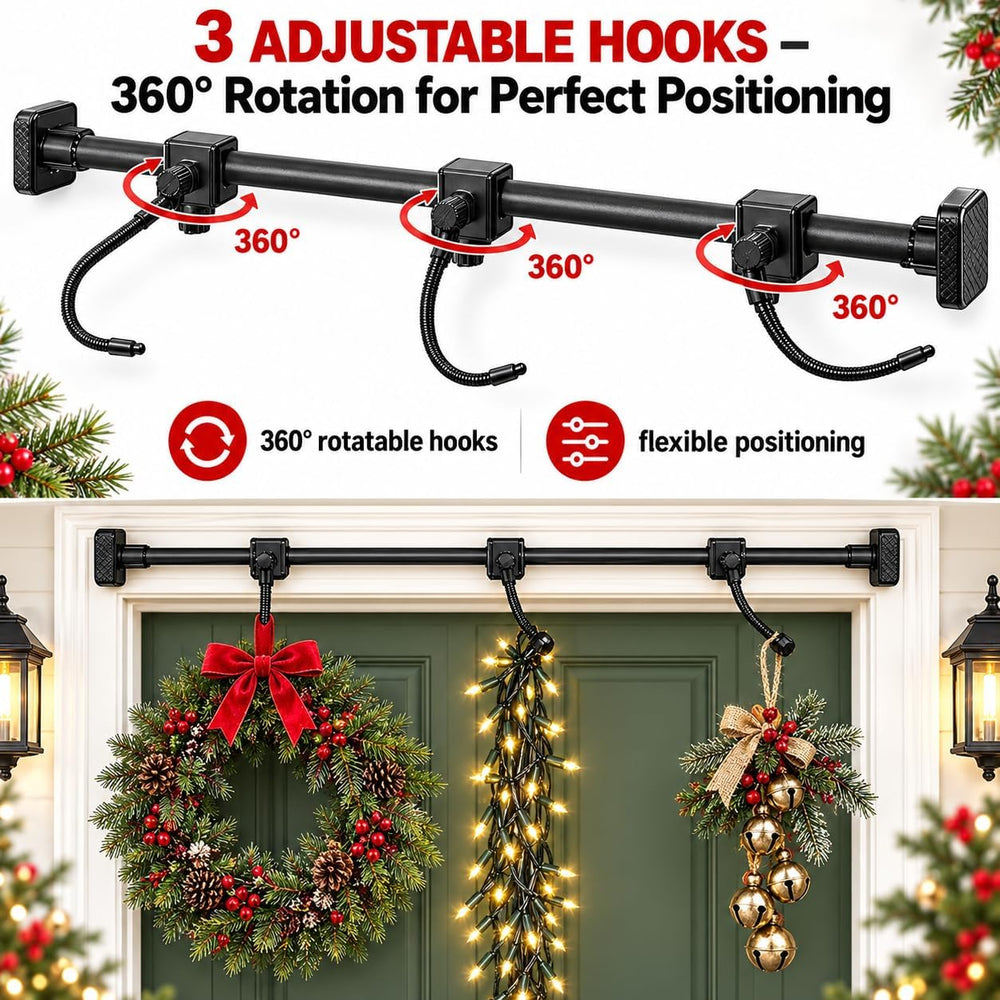 Garland Hanger for Front Door, Large Adjustable Front Door Garland Hanger